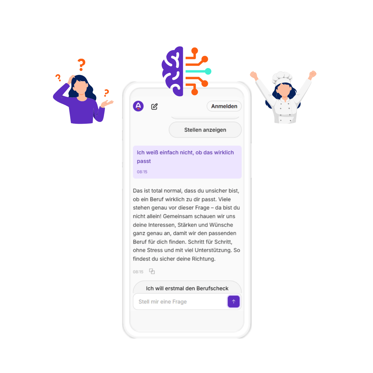 Chatbot unterstützt bei der Berufsorientierung mit KI