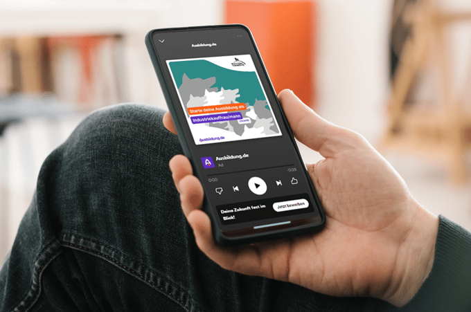 Spotify mit einer Display Ad auf einem Smartphone