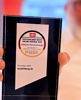 Der NTV-Award „Deutschlands beste Online-Portale 2025“ für Ausbildung.de
