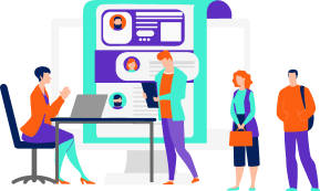 Visual symbolisiert Recruiting