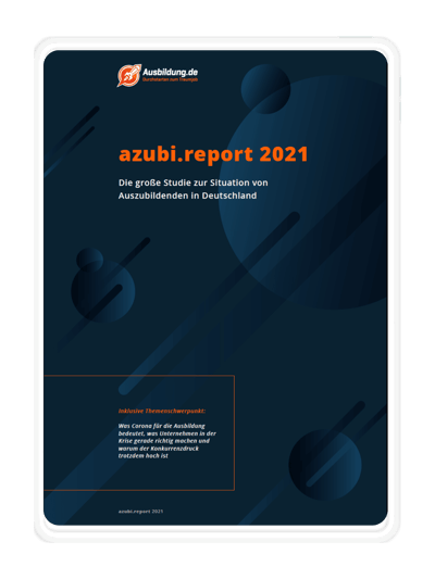 azubi.report 2021 Titelbild Tablet Mockup